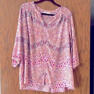 Beautiful silk like blouse size 1x